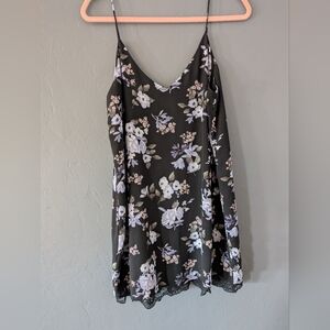 Forever 21 Size Large Floral Sheath Slip Dress
